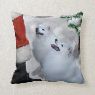 American Eskimo Christmas Cushion