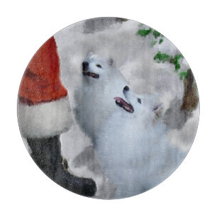 American Eskimo Christmas Cutting Board