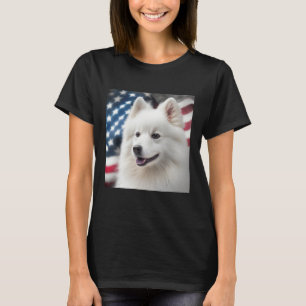 American Eskimo Dog 4th of July American Eskimo D T-Shirt