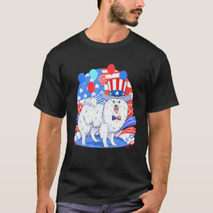 American Eskimo Dog 4th Of July Uncle Sam Merica T-Shirt