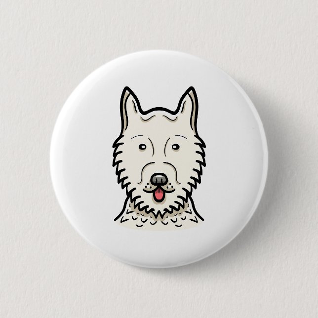 American Eskimo Dog 6 Cm Round Badge (Front)