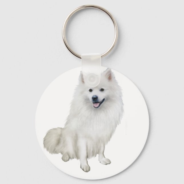 American Eskimo Dog (A) Key Ring (Front)