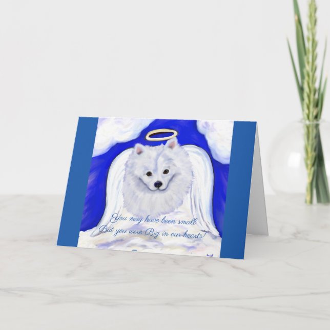 American Eskimo Dog Angel Card (Front)