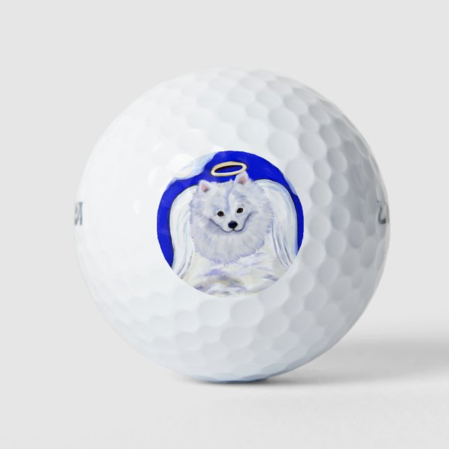 American Eskimo Dog Angel Golf Balls (Front)