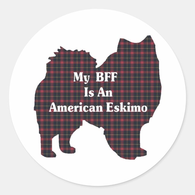 American Eskimo Dog BFF Sticker (Front)