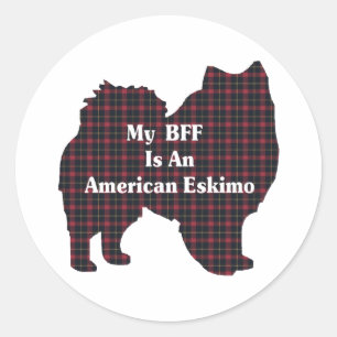 American Eskimo Dog BFF Sticker