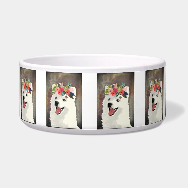 American Eskimo Dog Breed Flower Crown (Front)