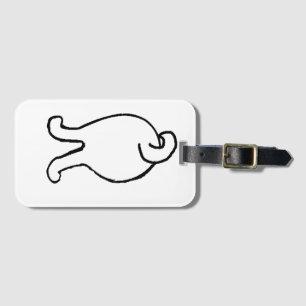 american eskimo dog butt luggage tag