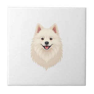 American Eskimo Dog Ceramic Tile