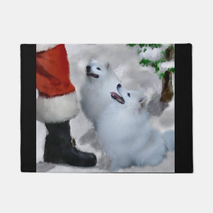 American Eskimo Dog Christmas Doormat