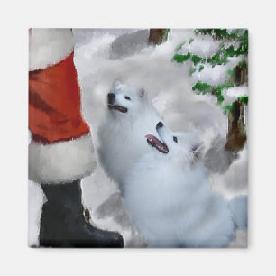 American Eskimo Dog Christmas Gifts Magnet