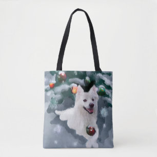 American Eskimo Dog Christmas Tote Bag