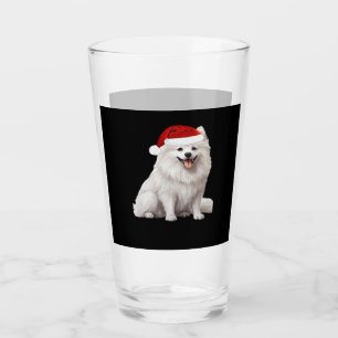 American Eskimo Dog Christmas Tree Dog Puppy Water Glass