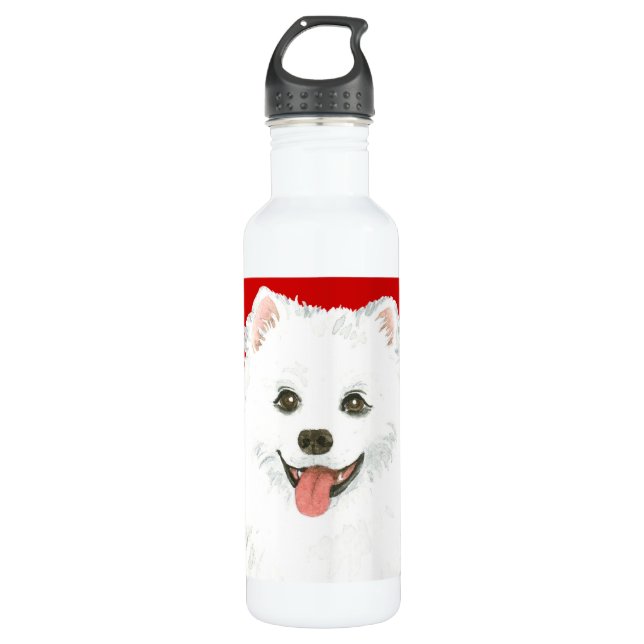 American Eskimo Dog Colour Block 710 Ml Water Bottle (Front)
