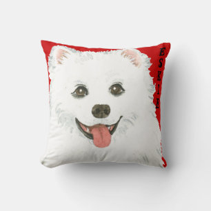 American Eskimo Dog Colour Block Cushion