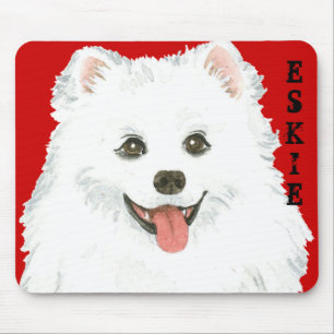 American Eskimo Dog Colour Block Mouse Pad
