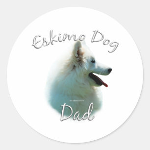 American Eskimo Dog Dad 2 Classic Round Sticker