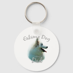 American Eskimo Dog Dad 2 Key Ring