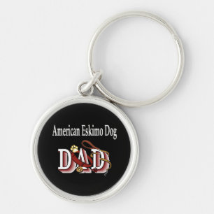 American Eskimo Dog DAD Key Ring