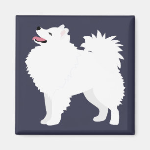 American Eskimo Dog Dog Breed Silhouette Magnet