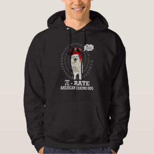 American Eskimo Dog Dog Pirate Costume Pi Day Hoodie