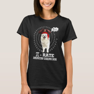 American Eskimo Dog Dog Pirate Costume Pi Day T-Shirt