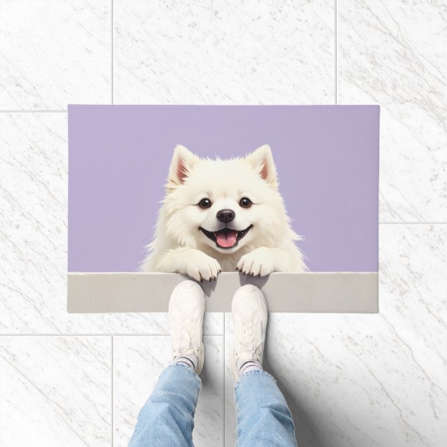 American Eskimo Dog Doormat Art (Indoor)