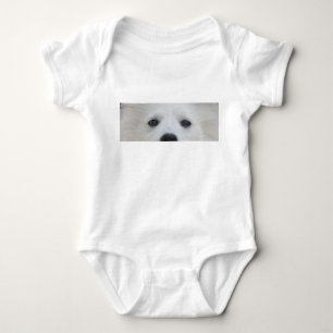 American_Eskimo_Dog eyes Baby Bodysuit