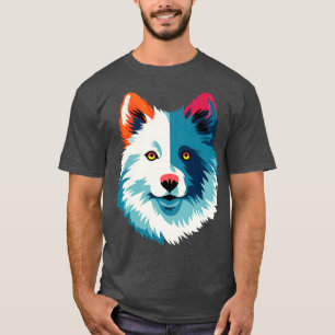 American Eskimo Dog Face Puppy Art T-Shirt