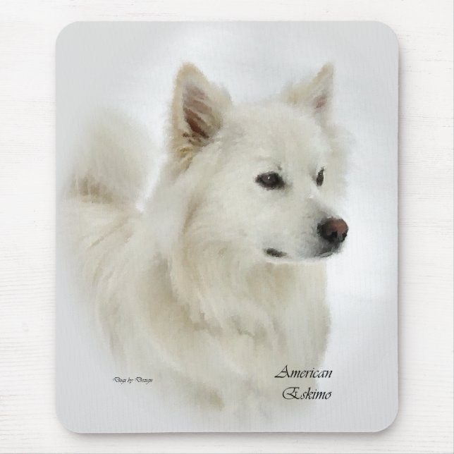 American Eskimo Dog Gifts Mouse Pad (Front)