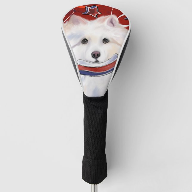 American Eskimo Dog  Golf Head Cover (Front)
