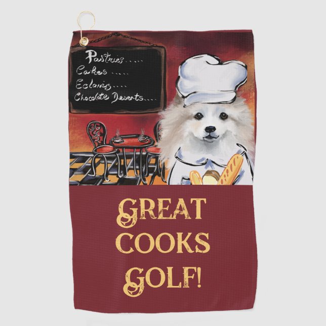 American Eskimo Dog Golf Towel (Front)