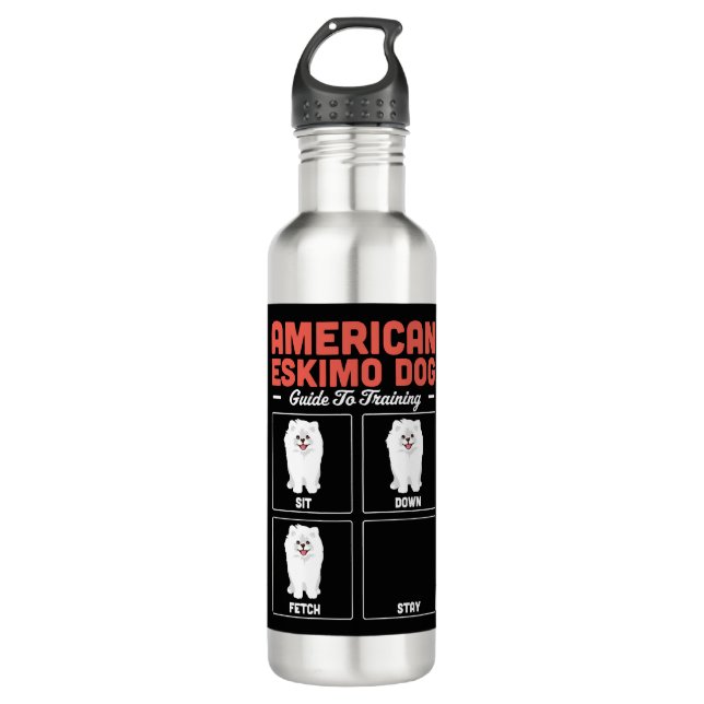 American Eskimo Dog Guide To Training 710 Ml Water Bottle (Front)