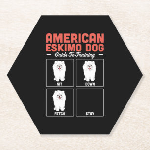 American Eskimo Dog Guide To Training Paper Coaster
