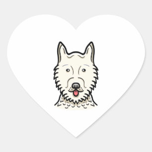 American Eskimo Dog Heart Sticker