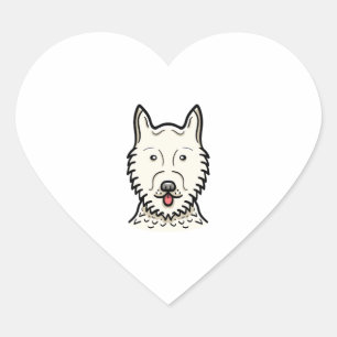 American Eskimo Dog Heart Sticker