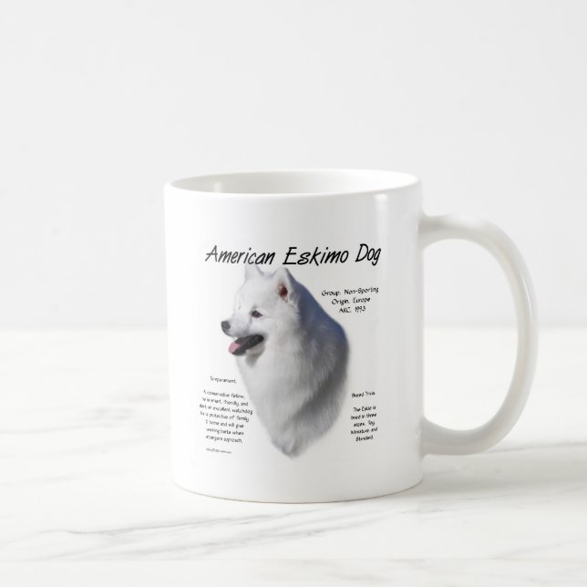 American Eskimo Dog History; All About Eskies Coffee Mug (Right)