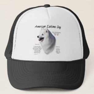 American Eskimo Dog History; All About Eskies Trucker Hat