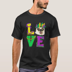 American Eskimo Dog I Love Puppy Mardi Gras Men Wo T-Shirt