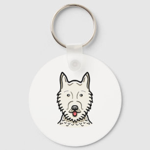 American Eskimo Dog Key Ring