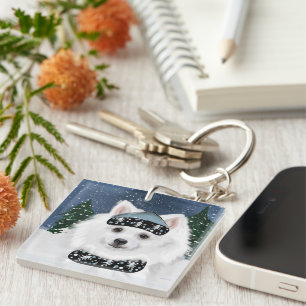 American Eskimo Dog  Key Ring