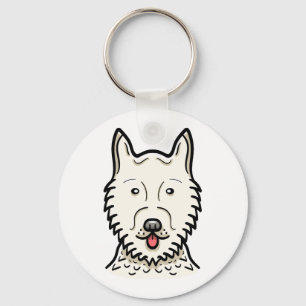 American Eskimo Dog Key Ring