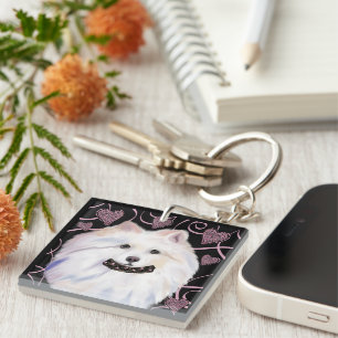 American Eskimo Dog  Key Ring