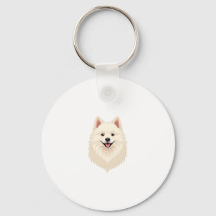American Eskimo Dog Key Ring