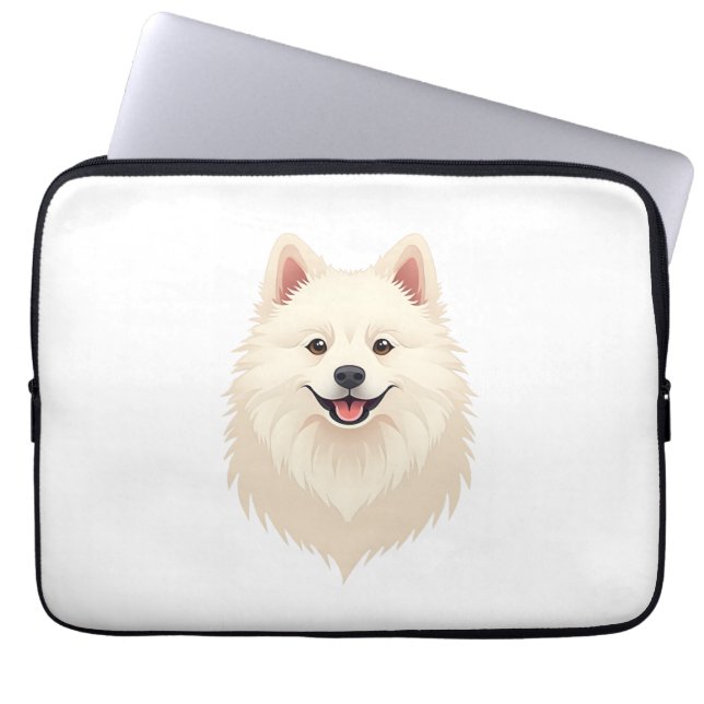 American Eskimo Dog Laptop Sleeve (Front)