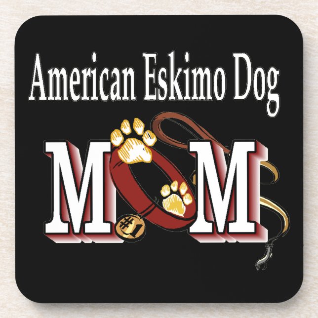 American Eskimo Dog MOM Coaster (Front)