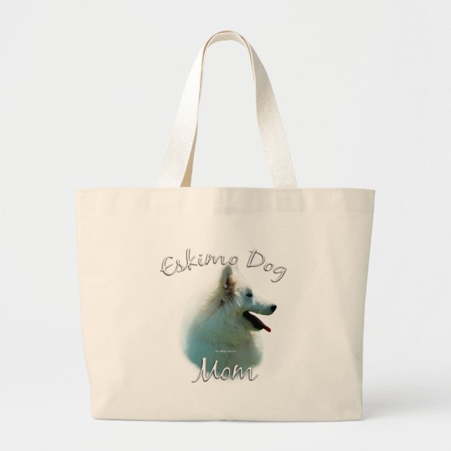 American Eskimo Dog Mum 2 Large Tote Bag (Front)