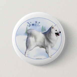 American Eskimo Dog Noel - Button