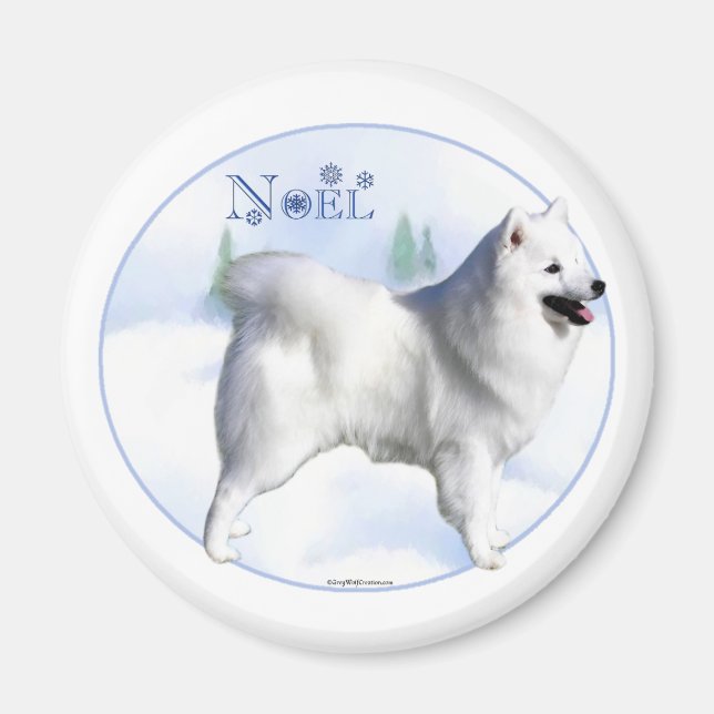 American Eskimo Dog Noel - Magnet (Front)