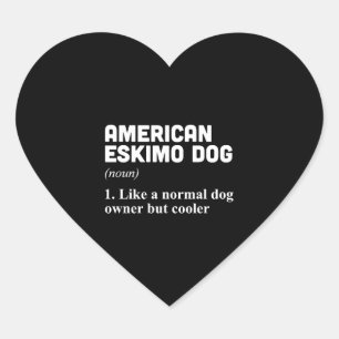 American Eskimo Dog Owner Heart Sticker